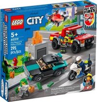 LEGO City 60319 Xe cứu hỏa và cảnh sát truy bắt tội phạm