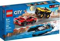 LEGO City 60395 Đồ chơi lắp ráp Bộ sưu tập 3 xe đua kết hợp
