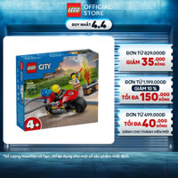 LEGO CITY 60410 Đồ chơi lắp ráp Xe mô tô cứu hỏa (57 chi tiết)