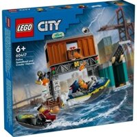 LEGO CITY 60417 Đồ chơi lắp ráp Tàu cảnh sát và hang ổ tội phạm (311 chi tiết)