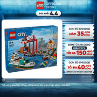 LEGO CITY 60422 Đồ Chơi Lắp Ráp Hệ Thống Cảng Biển Và Tàu Chở Hàng (1226 chi tiết)