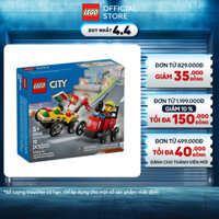 LEGO CITY 60458 Đồ Chơi Lắp Ráp Bộ Đôi Xe Bán Pizza Vs Xe Cứu Hỏa Chuyên Dụng (70 chi tiết)
