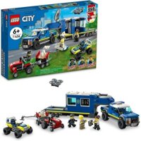 LEGO City Police Mobile Command Truck Toy 60315 with Prison Trailer, Drone, Tractor and ATV Car Toys Plus 4 Minifigures,