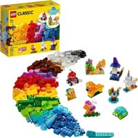 LEGO Classic Creative Transparent Bricks Building Set 11013 for Girls and Boys, STEM Toy and Preschool Hands-On Learning