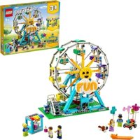 LEGO Creator 3in1 Ferris Wheel 31119 Building Kit with Rebuildable Toy Bumper Cars, Boat Swing and 5 Minifigures; New 20