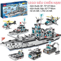 LEGO Đồ chơi lắp ghép 𝐓𝐚̀𝐮 𝐂𝐡𝐢𝐞̂́𝐧 𝐇𝐚̣𝐦 6 trong 1 (1442 chi tiết)
