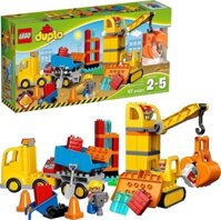 LEGO DUPLO Big Construction Site 10813 Building Set with Toy Dump Truck, Toy Crane and Toy Bulldozer for a Complete Todd