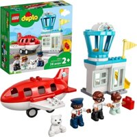 LEGO DUPLO Town Airplane & Airport 10961 Building Toy; Imaginative Playset for Kids; Great, Fun Gift for Toddlers; New 2