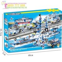 Lego Ghép Hình Hạm Đội Tàu Sân Bay PATROL BOAT 6IN1 1230 Mảnh Ghép A282