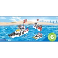 Lego Ghép Hình Tàu Chiến, Máy Bay Hải Quân 713 Miếng Ghép SP643