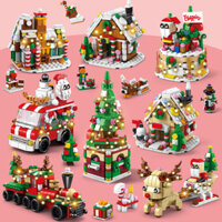 LEGO Giáng sinh Block Set - Gingerbread House Xe lửa nhỏ với mô hình cây Giáng sinh, hộp quà tặng mù
