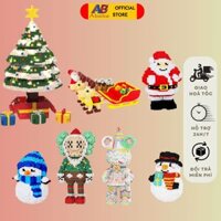 LEGO Giáng Sinh, Bộ Xếp Hình Noel Abana Mẫu Ông Già Tuyết/Xe Tuần Lộc/Cây Thông Decor Siêu Đẹp, Quà Tặng Người Thân