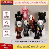 Lego Kaws Gấu BearBrick size trên 34cm thương hiệu BALODY tặng kèm búa lắp ráp