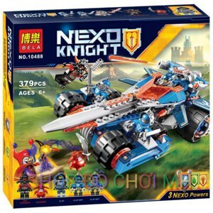 Lego khối lắp ráp nexo knights 10488 phi cơ phóng gươm và xe của clay
