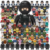 Lego, kích thước khối hạt nhỏ, nhân vật phản diện chung, đồ chơi lắp ráp trẻ em, búp bê, lính đặc nhiệm, cảnh sát đặc nhiệm