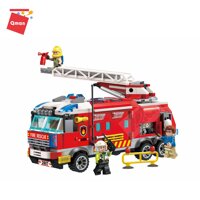 Lego Lắp Ghép Ô Tô Cứu Hỏa Qman 2807