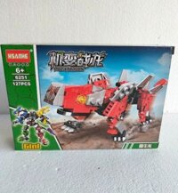 lego lắp ghép  SIÊU NHÂN RÔ BỐT BIẾN HÌNH MÃNH THÚ CUỒNG PHONG LỬA MODEL:6251-6 127 chi tiết đẹp22x15x5cm