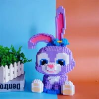 Lego lắp ráp mô hình cỡ lớn 25 - 36cm thỏ tím Stella Lou nhân vật hoạt hình 3D