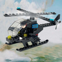 lego máy bay Khối xây dựng quân đội MOC Gunship Máy bay chiến đấu SWAT lắp ráp xếp hình đồ chơi trẻ em kiểu nổ xuyên biên giới
