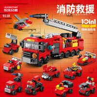 lego máy bay Trẻ em câu đố lắp ráp mô hình xe cứu hỏa cho bé trai xe tăng lắp ráp ghép hình ô tô máy bay khối xây dựng đồ chơi hạt nhỏ