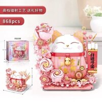 Lego Mèo Thần Tài, Mô hình đồ chơi lắp ráp Lego Mèo Thần Tài mẫu mới 2024 Tặng Búa + Đèn Led