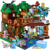 Lego minecraft 2024 Khối Xây Dựng minecraft Mới Bé Trai Thông Minh Lắp Ráp Đồ Chơi Trẻ Em Làng Nhà Xếp Hình lego