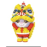 Lego Mô Hình 3D. Thỏ Lân.Siêu Đẹp. cao 26 cm.Tặng Keo-Đèn Và Búa Lắp Ráp.