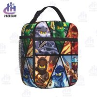 Lego Ninjago Túi Ăn Trưa Cách Nhiệt Túi Tote Có Thể Tái Sử Dụng Túi Cơm Trưa Nữ / Nam Hộp Cơm Trưa Tủ Lạnh Cho Công Sở Dã Ngoại Hoặc Du Lịch