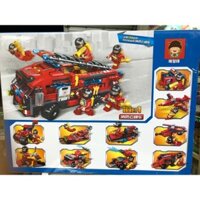 Lego ô tô, máy bay biến hình, đồ chơi lắp ráp mô hình xe cứu hỏa, xe công trình, máy bay