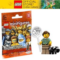 [Lego Official - Có Sẵn] Nhân vật LEGO Minifigures Series 15 Animal Control 71011 - Cô gái kiểm lâm bắt chồn