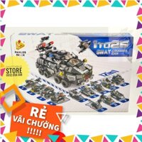 Lego Panlos 633010 Lắp Ráp Xe Bọc Thép SWAT 12 in 1 - Swat Armored Car ( 572 Mảnh ) [ Hàng Có Sẵn ]