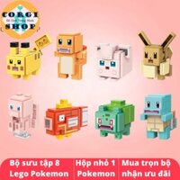 Lego Pokemon Dễ Thương, Combo 8 Mẫu Pokemon, Đồ Chơi Mô Hình Trưng Bày, Chất Liệu Nhựa ABS