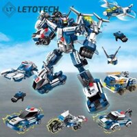 Lego robot cảnh sát biến hình transformer 6 trong 1 577 chi tiết