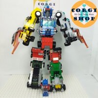 Lego Robot Chiến Binh Thép Từ 6 Xe + 1 Máy Bay, Chất Liệu Nhựa ABS, Kích Thước 24x19x19cm