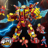 lego robot lego robot mini biến hình lego ninjago robot lego robot giá rẻ Tương Thích Với Lego Avengers Khối Thép Hulk Mecha Đồ Chơi Giáo Dục Lắp Ráp Cho Trẻ Em Quà Tặng Cho Bé Trai 4 Trong 1