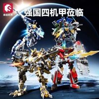 lego robot lego robot mini biến hình lego ninjago robot lego robot giá rẻ Mô hình đồ chơi robot biến dạng khối xây dựng cơ khí Senbao Feng Qi Long Yin-J-20 Quà Tặng cậu bé Vinh Quang Chiến Trường