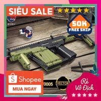 LEGO SUNG Mã 70005 Bộ Đồ Chơi Xếp Hình WARRIOR 70005 Lắp Ráp Kiểu LEGO Mô Hình PUBG Sung SCAR 400+ Mảnh Ghép