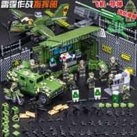 lego swat lego army Tương thích với LEGO căn cứ quân sự cảnh sát chỉ huy lực lượng đặc biệt minifigure khối xây dựng lắp