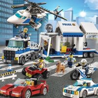 lego swat lego army Tương thích với dòng LEGO City khối xây dựng giáo dục đồ chơi trẻ em trụ sở cảnh sát đặc biệt trên n