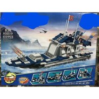 Lego Tàu chiến Quân Sự, Bộ đồ chơi lắp ráp Lego Tàu Chiến Quân sự 672Chi Tiết