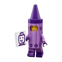 Lego UNIK BRICK Crayon Girl (kèm đế) - Cô gái bút chì tím trong The LEGO Movie 2 Minifigures Series chính hãng như hình