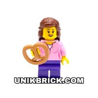 Lego UNIK BRICK Ninjago Eileen Cô bé áo hồng cầm bánh vòng chính hãng (như hình).