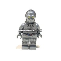 Lego UNIK BRICK Star Wars Silver Protocol Droid U-3PO Người máy xám trong Star Wars chính hãng (như hình).