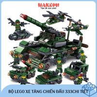 Lego Xe Tăng Chiến Đấu Quân Đội, Bộ Lắp Ráp Cảnh Sát Máy Bay Cho Bé 333 Chi tiết
