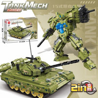 lego xe tăng + người máy