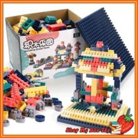 LEGO XẾP HÌNH 520 CHI TIẾT BUILDING BLOCK SÁNG TẠO CÙNG BÉ YÊU