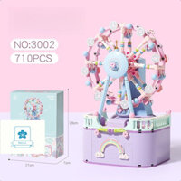 Lego，3D，Bánh Xe Ferris Hộp Nhạc Khối Xây Dựng Hộp Nhạc Carousel Quà Tặng Sinh Nhật Đồ Chơi Lắp Ráp Cô Gái