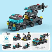 Lego，3D，Cảnh Sát Quân Đội Chống Nổ Xe Tăng Chữa Cháy Hạt Nhỏ Khối Xây Dựng Đồ Chơi Giáo Dục Trẻ Em Quà Tặng Sinh Nhật