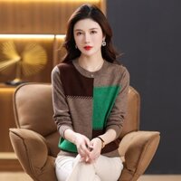 LEK421 - Áo len nữ cổ tròn, thời trang thu đông, chất len cao cấp, phong cách Hàn Quốc - Camel                          - 37878696                                                       Yêu thích