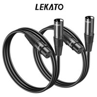 Lekato Chuyên Nghiệp XLR Cáp 2 Gói Micro Nam Sang Nữ Cân Bằng 3 PIN Dây Đồng Nguyên Chất Dây Nối Dài Cho Hệ Thống Loa Bộ Khuếch Đại